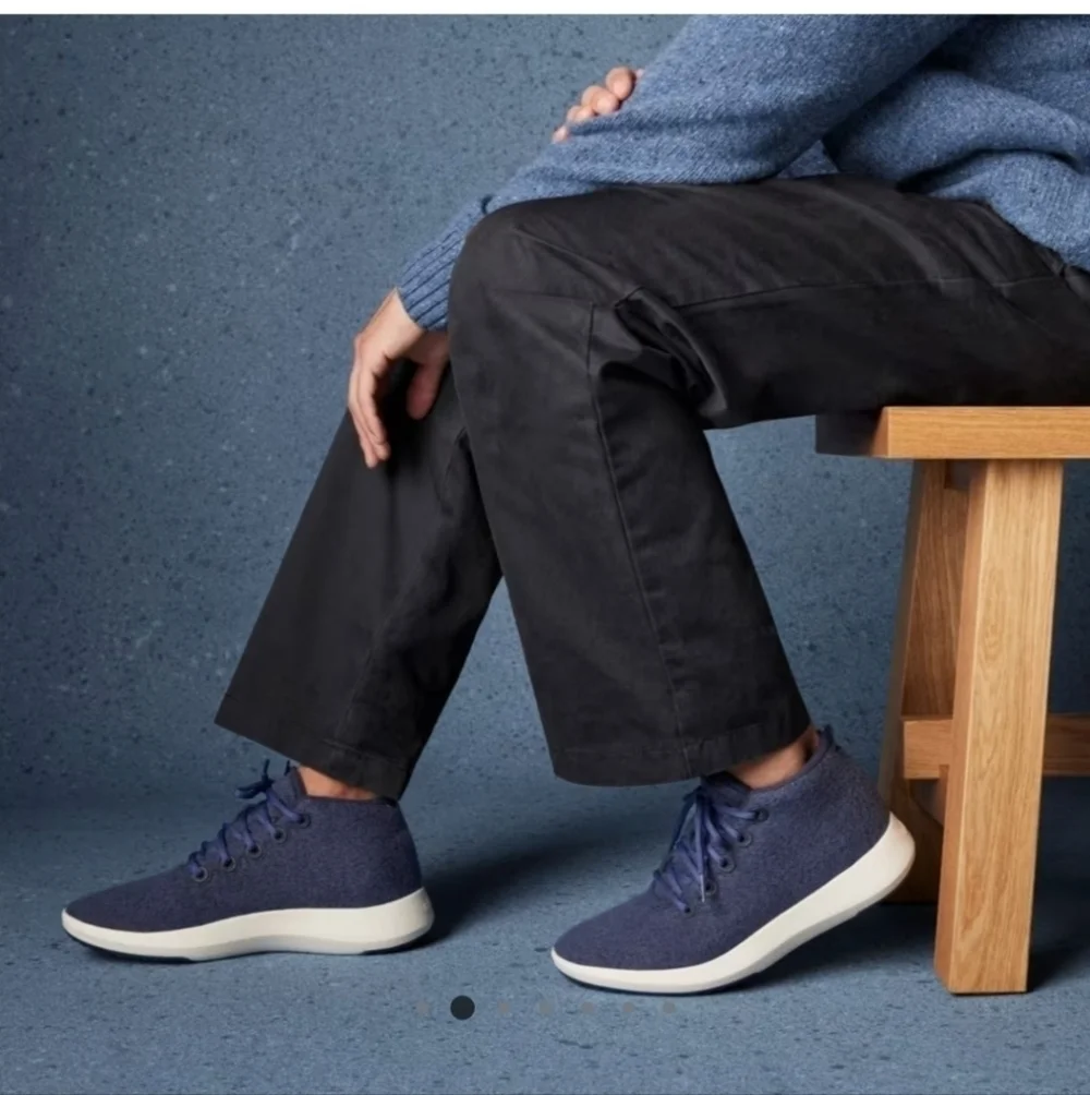 ALLBIRDS Men's Wool Runner-up Mizzle Sneakers in Hazy Indigo Size 13